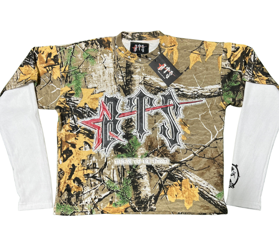 Long Sleeve Camo White